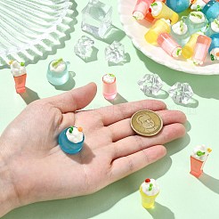 30 шт. 5 стиля миниатюрные украшения для прохладительных напитков из смолы&nbsp;DJEW-CJ0001-21