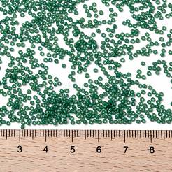 MIYUKIラウンドロカイユビーズ  日本製シードビーズ  15/0  （rr4477)デュラコート染め不透明スプルース  15/0  1.5mm  穴：0.7mm  約5555個/10g&nbsp;X-SEED-G009-RR4477