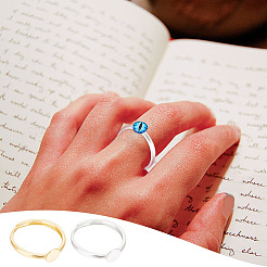 2 шт. 2-х цветные регулируемые компоненты кольца из стерлингового серебра STER-DR0001-05