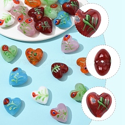 24 шт. 6-х цветные бусины из стекла миллефиори ручной работы LAMP-FS0001-39