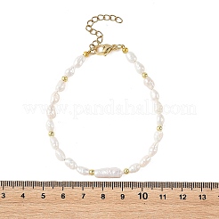 Natürliche kultivierte Süßwasserperlen-Perlenarmbänder für Frauen&nbsp;BJEW-JB14154