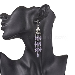 Серьги-подвески с имитацией австрийского хрусталя&nbsp;EJEW-JE06545-01