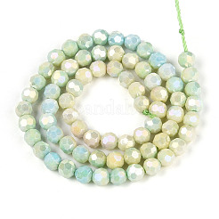 Антикоррозийные гальванические стеклянные бусины EGLA-T021-6mm-15-09