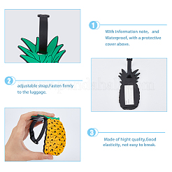 12шт 12-х стилевая пластиковая и силиконовая багажная бирка AJEW-FH0003-44