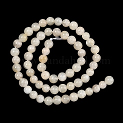 Натуральный белый лунный камень бисер пряди&nbsp;G-C277-A01-6mm