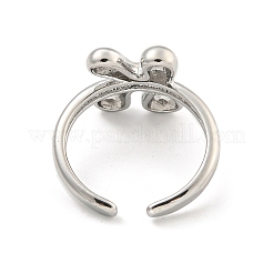 Латунные открытые манжеты с буквами для женщин RJEW-G313-01K-P