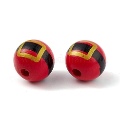 Набивные европейские бусины из натурального дерева&nbsp;WOOD-C015-06B