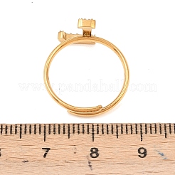 Bagues ouvertes en acier inoxydable 304 avec micro pavé de zircones cubiques&nbsp;LS-RJEW-D336-01G-01