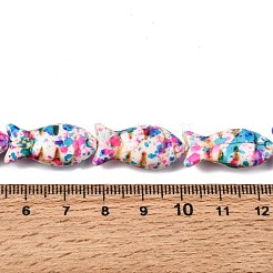 Teints perles synthétiques turquoise brins&nbsp;GG-CBAAE19-08C