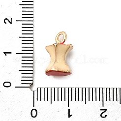 合金エナメルチャーム  ゴールドカラー  りんご  13.5x8x8mm  穴：1.8mm&nbsp;FIND-I044-01I
