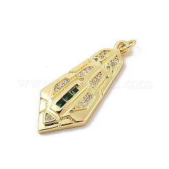 Ottone micro spianare pendenti zirconi&nbsp;KK-U047-07G-01