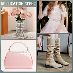 Пластиковые цветочные жемчужные и железные и хрустальные стразы цепочки CH-WH20003-01