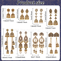 8 пара 8-х стильных сережек-гвоздиков из цинкового сплава для женщин EJEW-AN0003-16