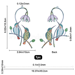 Подвесные украшения из железной колибри&nbsp;AJEW-WH0261-89