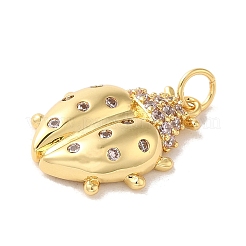 Латунные розовые кубические циркониевые подвески KK-M278-11G