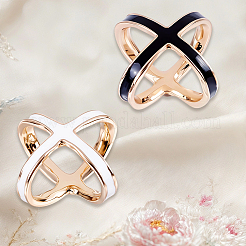 2 шт. 2-цветный эмалированный зажим для шарфа для женщин&nbsp;AJEW-CY0001-71