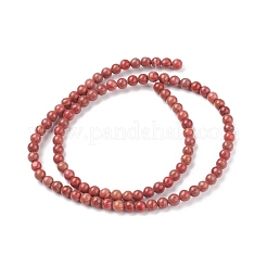 Fili di perline di diaspro naturale linea argento&nbsp;G-P451-02C