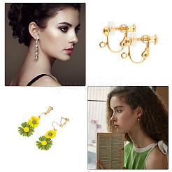 Латунный зажим на серьгах KK-SC0001-36