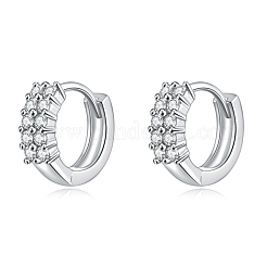 S925 серьги-кольца из стерлингового серебра с геометрическими формами и стразами GX6931