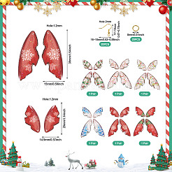 DIY-Ohrring-Sets mit Flügeln aus Epoxidharz zum Thema Weihnachten&nbsp;DIY-TA0010-31