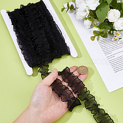 10 ярд полиэстеровой плиссированной эластичной кружевной отделки SRIB-DC0001-06A