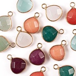 14 Stück 7 Stil natürliche weiße Jade-Anhänger&nbsp;G-LS0002-06