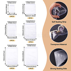 30 шт. 6 стиля ПВХ антиокислительные пакеты с застежкой-молнией AJEW-TA0002-27