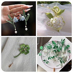 6 рулон велюровых ниток для вязания крючком 6 цветов&nbsp;AJEW-TA0002-76