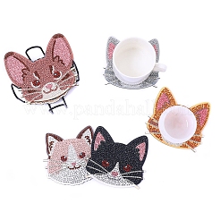 DIY-Untersetzer-Set mit Diamantmalerei und Tiermotiven&nbsp;PW-WGBBB48-01