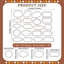 Тема рамки этикетки трафареты для резки углеродистой стали&nbsp;DIY-WH20007-66