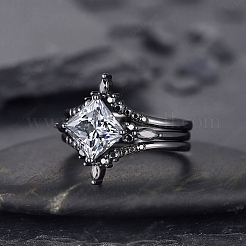 Наборы колец для женщин из сплава в форме ромба PW-WG6B254-01