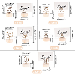 15 ensemble de 5 supports de cartes de visite en bois de style schima rond et plat&nbsp;AJEW-GA0003-78