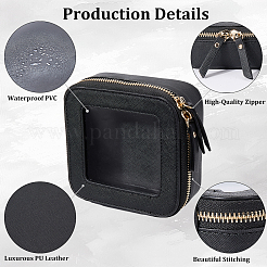 Квадратная шкатулка из искусственной кожи&nbsp;ODIS-WH20008-04C