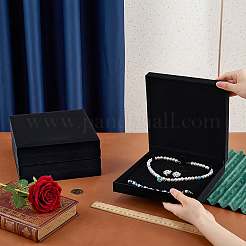 Set di scatole regalo per gioielli in carta kraft di forma quadrata&nbsp;CON-TW0001-09