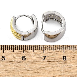 Латунные серьги-кольца из прозрачного кубического циркония EJEW-H158-18B-GP