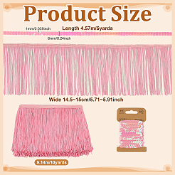 10 ярд полиэфирной кружевной ленты с кисточками SRIB-PH0001-52