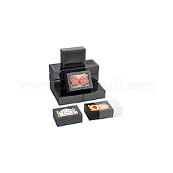 Складные ящики для бумаги с прозрачной пластиковой крышкой&nbsp;CON-WH0095-68B-04