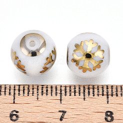 Рождественские непрозрачные стеклянные бусины&nbsp;LS-EGLA-R113-01C