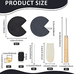 Kits de réparation de coins de sac en cuir de vachette à faire soi-même&nbsp;PURS-WH0002-031A