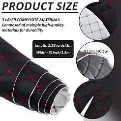 ПВХ кожа и хлопок и полиэстер ткань&nbsp;DIY-WH0671-191C