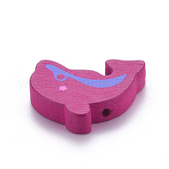 6 стиль напечатанных натуральных деревянных бусин WOOD-S055-34