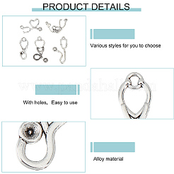 100 шт. 5 подвески из сплава в тибетском стиле и оправы для подвесок со стразами&nbsp;TIBEP-GO0001-04