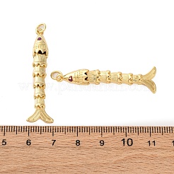 Porte micro ouvrent pendentifs zircone cubique en laiton de placage&nbsp;KK-M309-38G-G