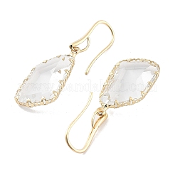 Стеклянные серьги с подвесками EJEW-Q800-26B-KCG