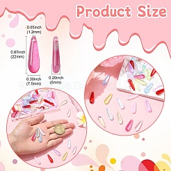 100 шт. стеклянные подвески-капли&nbsp;GLAA-CJ0002-79