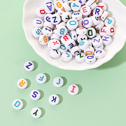 Непрозрачные белые акриловые бусины SACR-YW0001-23A