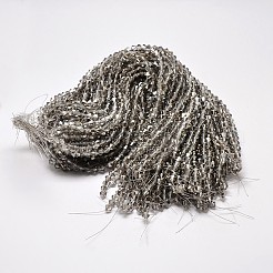 Подражать австрийский хрусталь двойной конус стеклянные бусы нити GLAA-F029-3x3mm-07