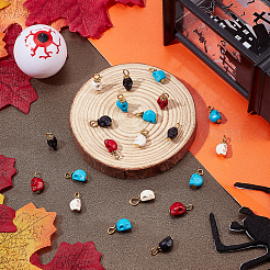 160 шт. подвески из синтетической бирюзы двух цветов&nbsp;G-FH0001-76