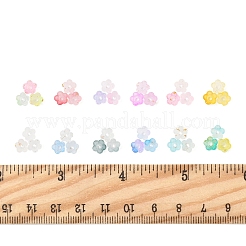 19.2 г двухцветных матовых прозрачных акриловых бусин OACR-FS0002-18