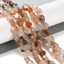 Нити бусин из натурального рутилированного кварца&nbsp;LS-G-P497-01C-20